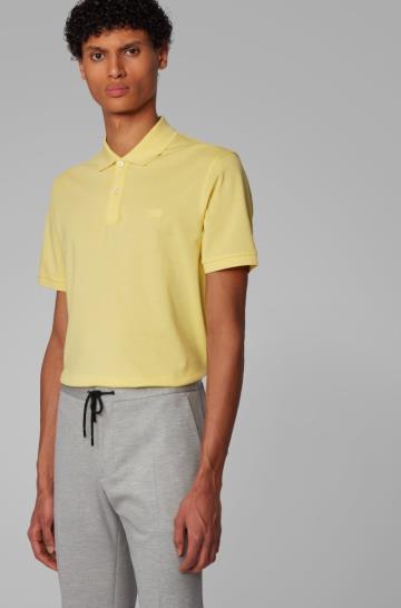 Koszulki Polo BOSS Regular Fit Żółte Męskie (Pl96265)